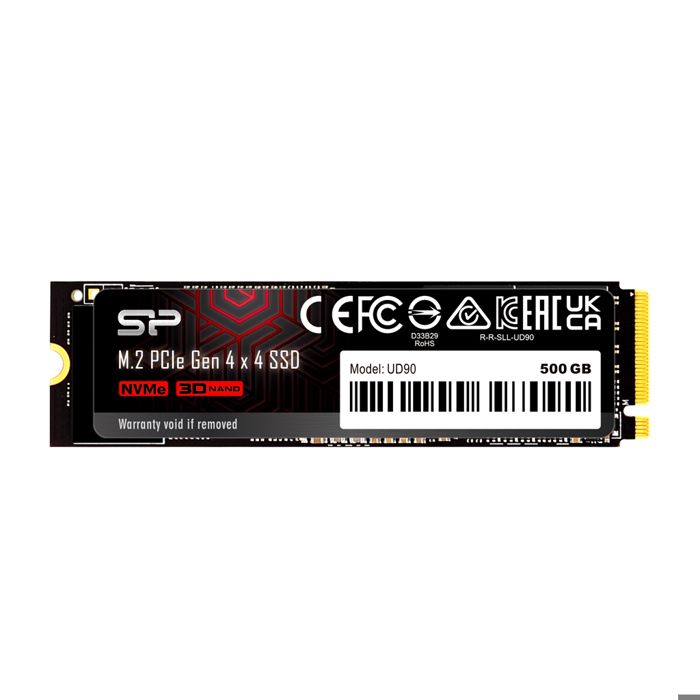 Disque SSD Interne – Silicon Power – UD90 2280 500Go – NVMe PCIe Gen4x4 M.2 Lecture Écriture 5000 4800 Mo/s.