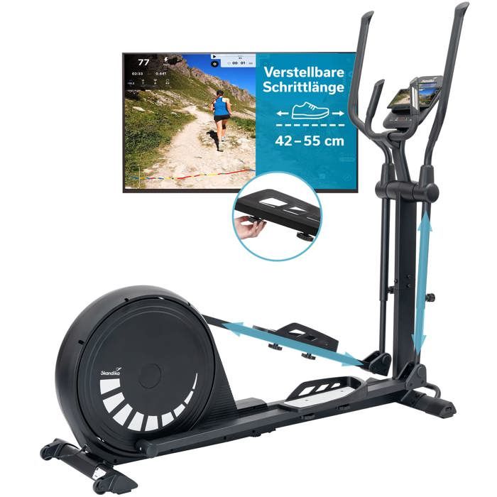 V lo elliptique Skandika Carbon P20 R connect Inertie 20 kg