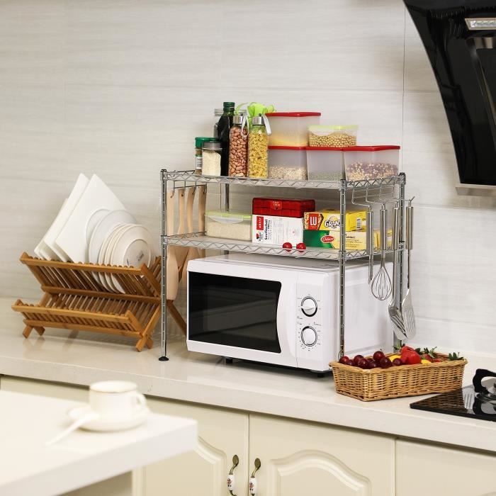 Songmics Etagere De Cuisine Rangement Pour Micro Ondes