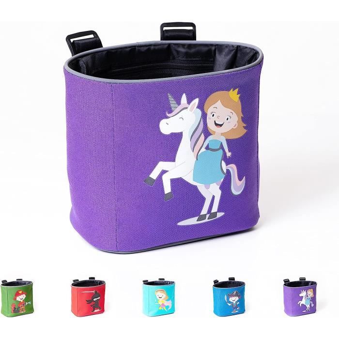 COZCLAM Sacoche De Guidon Pour Enfant Avec Sonnette, Moulin à Vent Et Rubans - Sacoche Vélo Enfant Rose, Accessoires Colorés Pour Scooter Et Draisienne