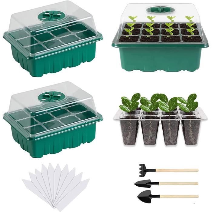 Plateau De Plantation Multi-Usage Pour Serre - Bac De Culture Profond 11cm Noir