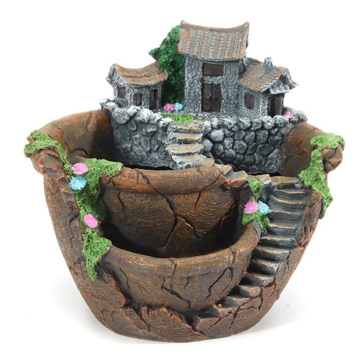 Pot De Fleurs Amusant Lazy Guy En Résine - Design Visage Souriant, Dimensions 25x13x9.5 Cm, Avec Trous De Drainage - 10