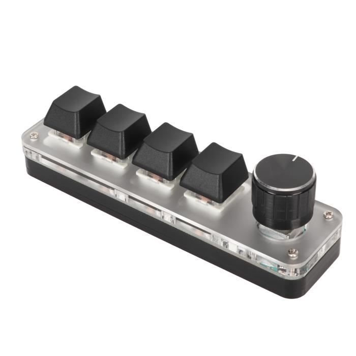 Joycabin 2 Pièces Fidget Toy Clavier avec LED Lumineux, Porte-clés Tastatur 6 Touches Clic, Jouet Anti-Stress Mécanique Coloré pour Anxiété Bureau École Voyage Cadeau
