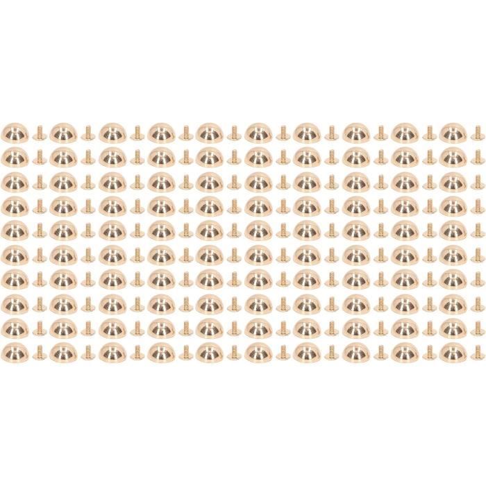 10 Pièces Pur Laiton Vis Bouton Tête Ronde Rivet Goujon Sac Fermoirs Boucle Attache Couture Vêtement Cuir Artisanat 5/6/7/8/9/10mm(5mm