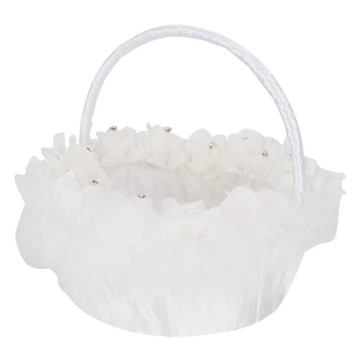 Panier Mariage Panier De Fleurs En Osier Tissé Panier De Mariage Avec Panier De Pique-nique Pour