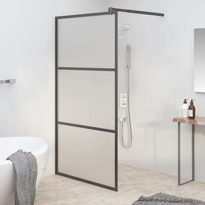 vidaXL Paroi de Douche Cloison de Baignoire Accessoire de Salle de Bain Cloison de Douche Maison Intérieur 115x195 cm Verre 151879