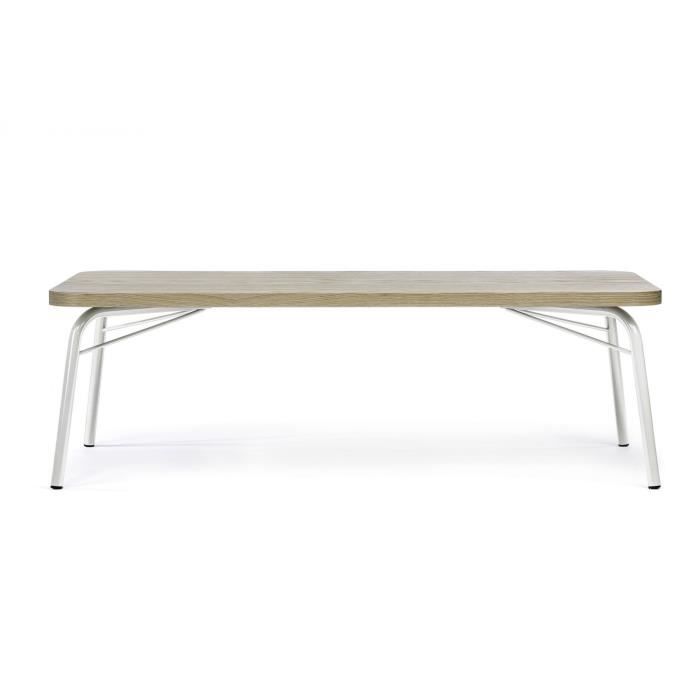 Table Basse Scandinave En Bois Et Metal Ashburn Woodman Blanc