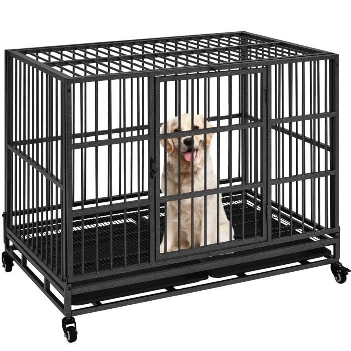 Comparer les prix de Yaheetech Cage pour Chien Intérieur Cage pour Animaux 106×68×85 cm Maison pour Chien Niche pour Animaux de Compagnie