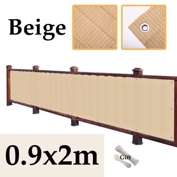 ID Clic toile d'intimité pour balcon - beige main image 1