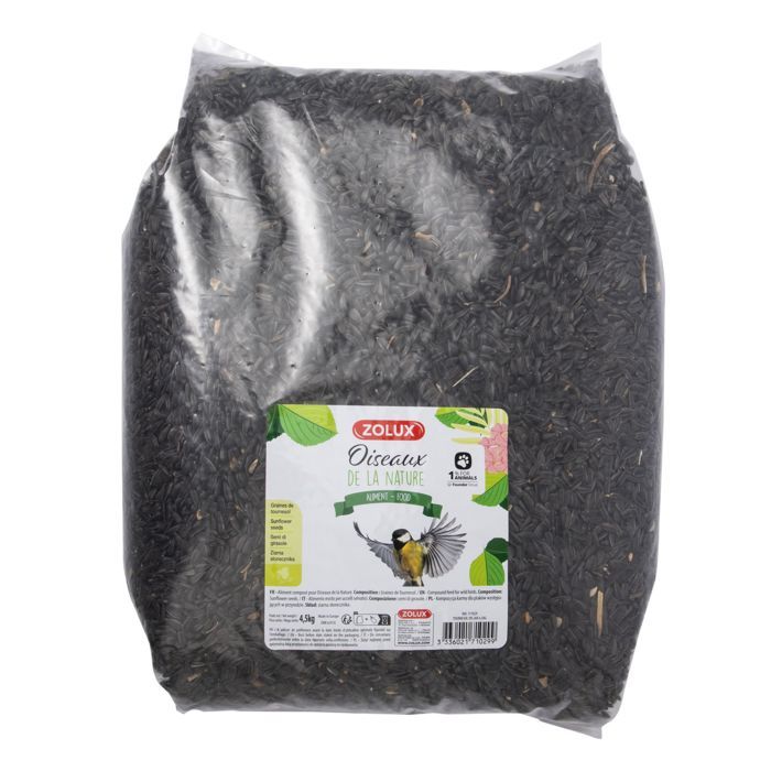 Comparer les prix de Mélange de graines - ZOLUX - Sac de 4,5kg de graines de Tournesol pour oiseau de la Nature