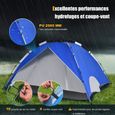 GOPLUS Tente de Camping 4 Personnes,Tente Dôme Double Couche,Imperméable et Anti UV,Installation Facile,avec Sac de Transport-1