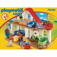 PLAYMOBIL - 70129 - PLAYMOBIL 1.2.3 - Maison familiale - Bleu - 22 pièces - Enfant - 18 mois et plus-1