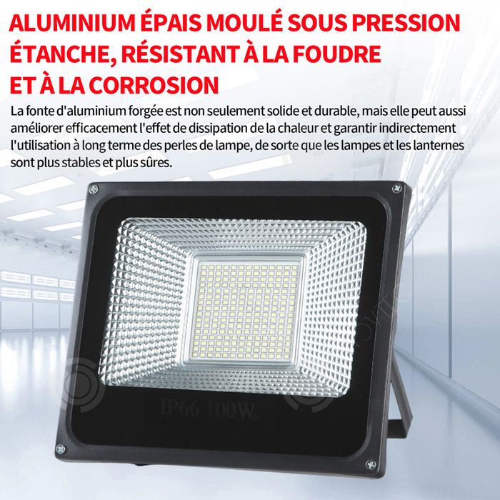 Projecteur LED Extérieur 50W Avec Détecteur De Mouvement - 5000LM IP66 Étanche Blanc Froid