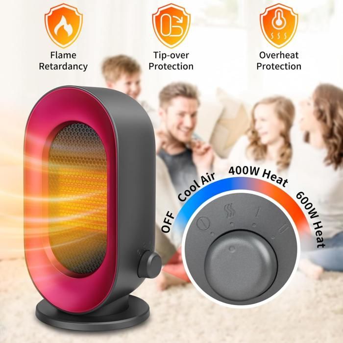 Chauffage Silencieux 34 Db Oscillation Chauffage D'Appoint PTC 1500W Puissance Max 3 Modes Économie Chauffage Sécurité Anti-chute Chauffage Silencieux 34 Db Oscillation Chauffage D'Appoint PTC 1500W Puissance Max 3 Modes Économie Chauffage Sécurité Anti-chute