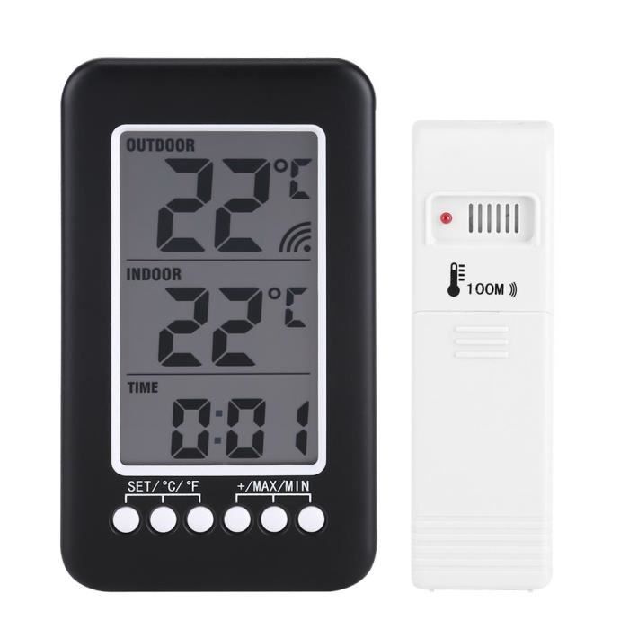 Thermomètre intérieur et extérieur avec capteur sans fil, moniteur de  température numérique, enregistrement Max et Min – les meilleurs produits  dans la boutique en ligne Joom Geek