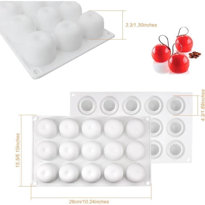 Lot De 2 Moules En Silicone à La Fraise Et Au Chocolat Pour