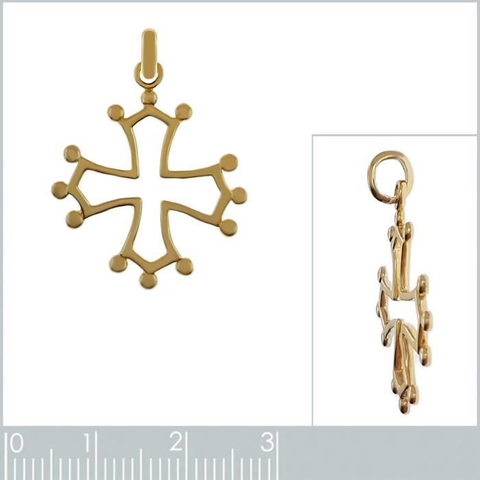 Croix Occitane - Or jaune 18ct · Maison de la Médaille