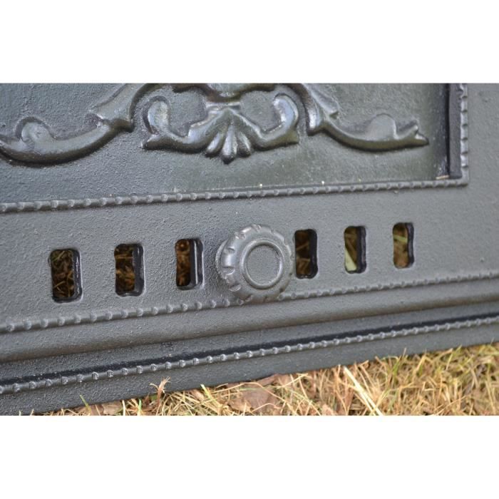 Porte De Four En Fonte - 48,5 X 38 Cm - Pour Cheminée Ou Poêle à Bois - Neuf
