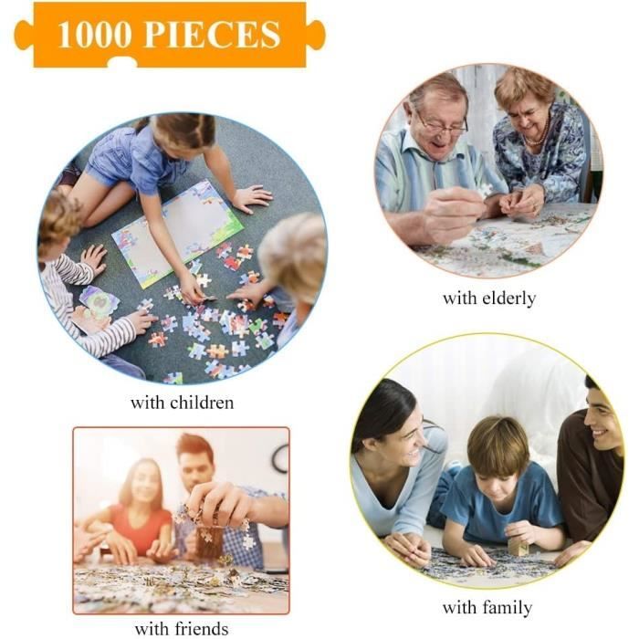Puzzles pour Adultes 1000 PièCes Puzzles Éléphant Mignon en Bois Puzzle