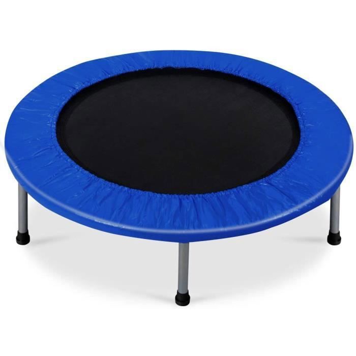 Mini Trampoline Fitness GOPLUS Pliable – Charge 150 Kg, Tapis De Sécurité, Pour Adultes Et Enfants, Intérieur/extérieur