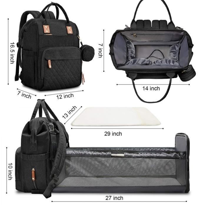 Grand Capacité Sacs à Dos à Langer Pour Bébé Sac de Voyage, Sac à Couches  Multifonction Imperméable Oxford Sacs Isolés Isotherme - Cdiscount  Puériculture & Eveil bébé