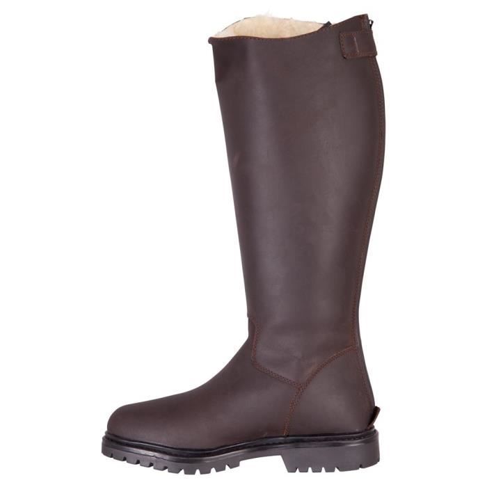 Bottes d equitation pour hiver en cuir BR Equitation Greenland II brun 38