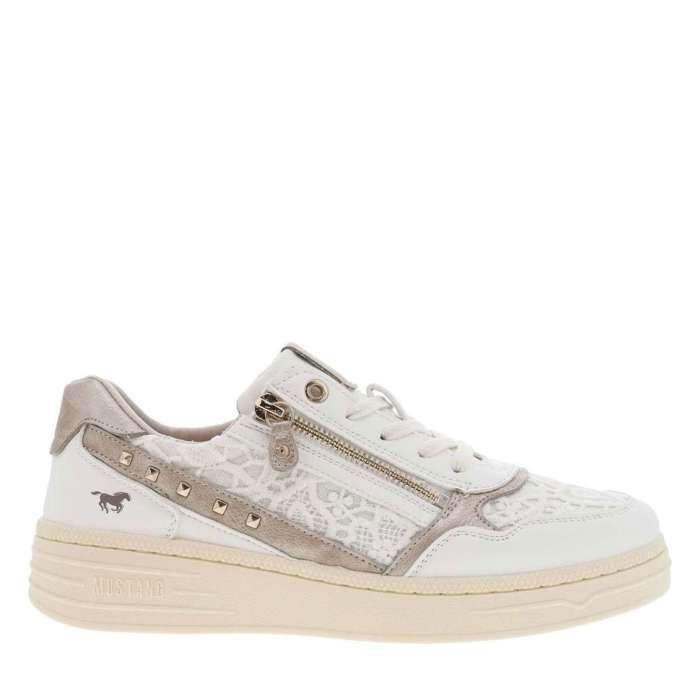 A Compense Sneakers talon compensé bas Blanc - Cdiscount Chaussures