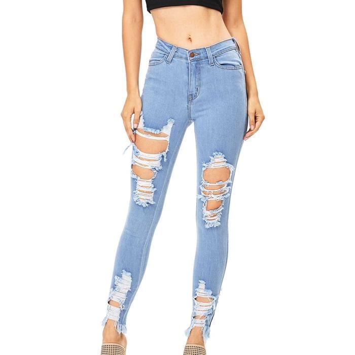 Pantalon à trou femme store