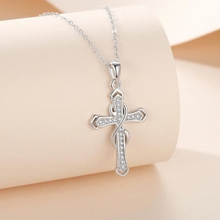 Collier pour Femme 26 lettres Majuscule Zircon Argent S925 Collier