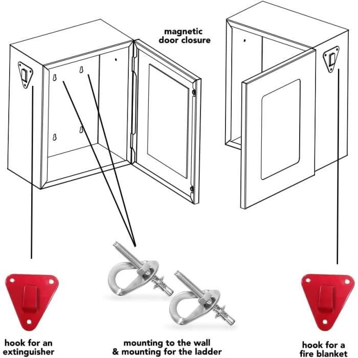 Échelle De Secours Rétractable 15,2 M - Capacité 453,6 Kg, Alliage Aluminium, Marches Antidérapantes - Pour 5 à 6 étages