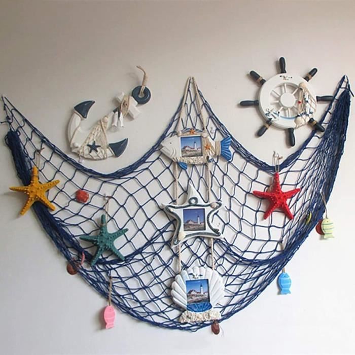 Panier à Leurres De Pêche En Bois Avec Crochet – Déco Murale Marine