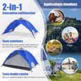 GOPLUS Tente de Camping 4 Personnes,Tente Dôme Double Couche,Imperméable et Anti UV,Installation Facile,avec Sac de Transport-2