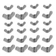 24 pièces écrou papillon de haute qualité en acier inoxydable robuste papillons pour bureau à domicile   BOULON - ECROU - RONDELLE-2