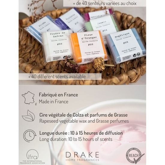 Carré Fondant Cire Végétale – Monoï - Drake | Terra Nature Shop