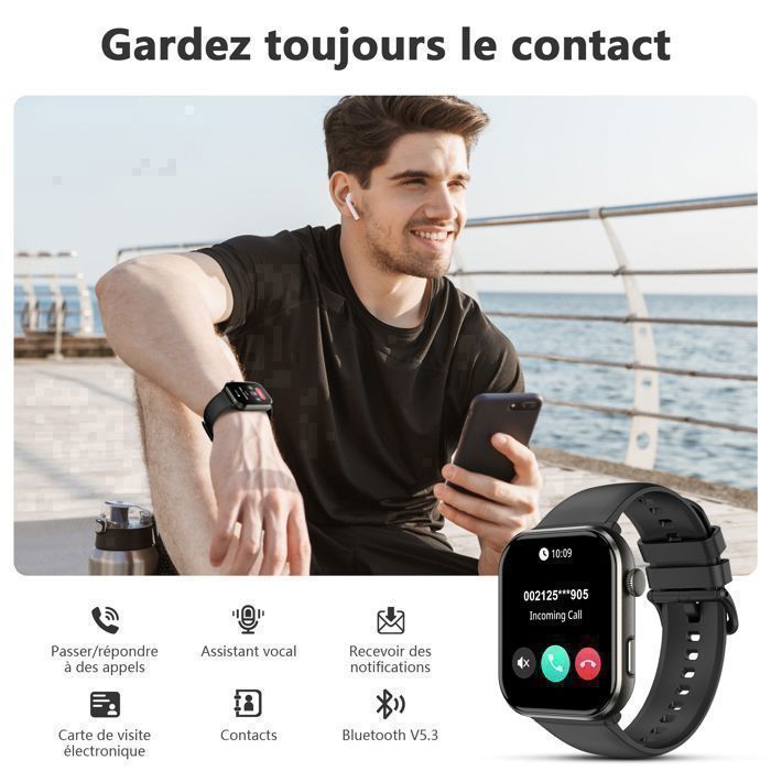 Connectée Homme Montre ConnectÃ©e Femme Repondre Sms Montre