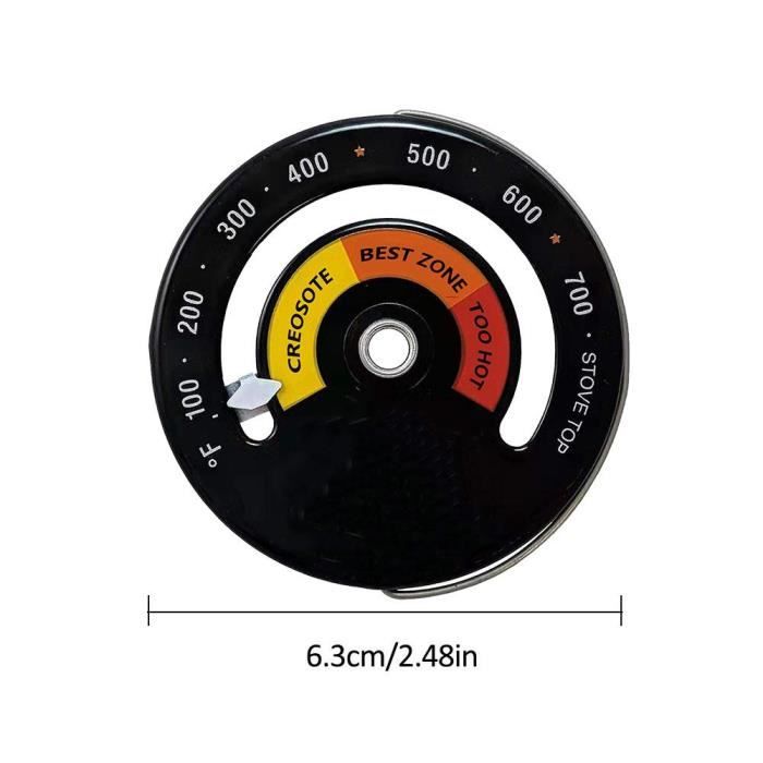 Thermomètre magnétique pour poêle à bois, métal DIXNEUF