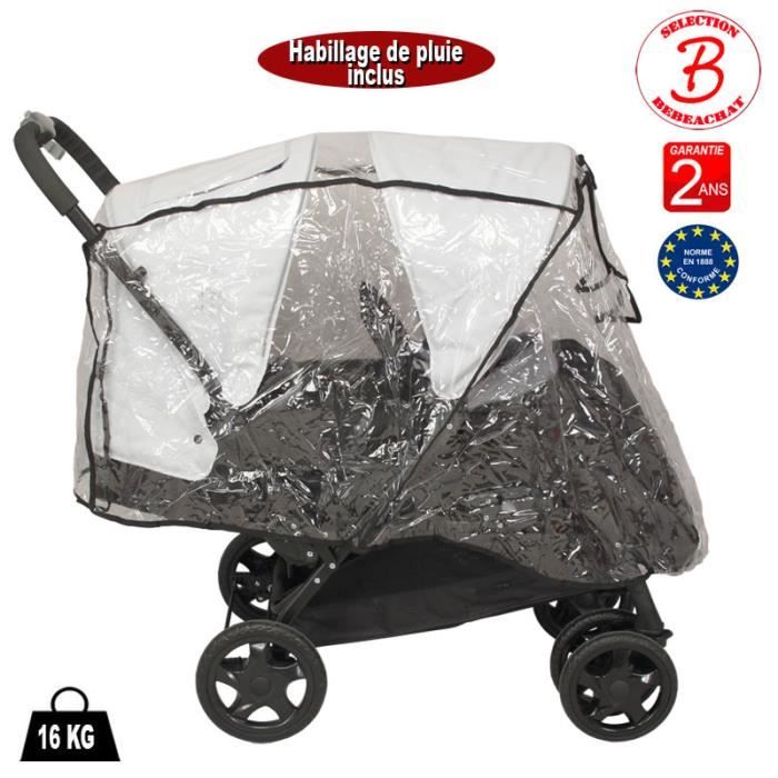 Poussette double pour enfants d ges rapproch s Cdiscount