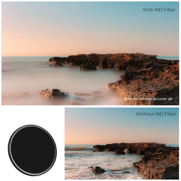 K&F Concept Filtre Polarisant CPL 55mm Slim Nano Revêtement + 3 Chiffons - Pour Objectif Photo