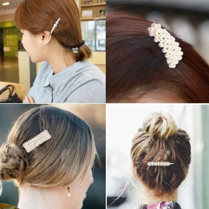 Zsanhua Lot de 4 barrettes à cheveux vintage en forme de fleur pour
