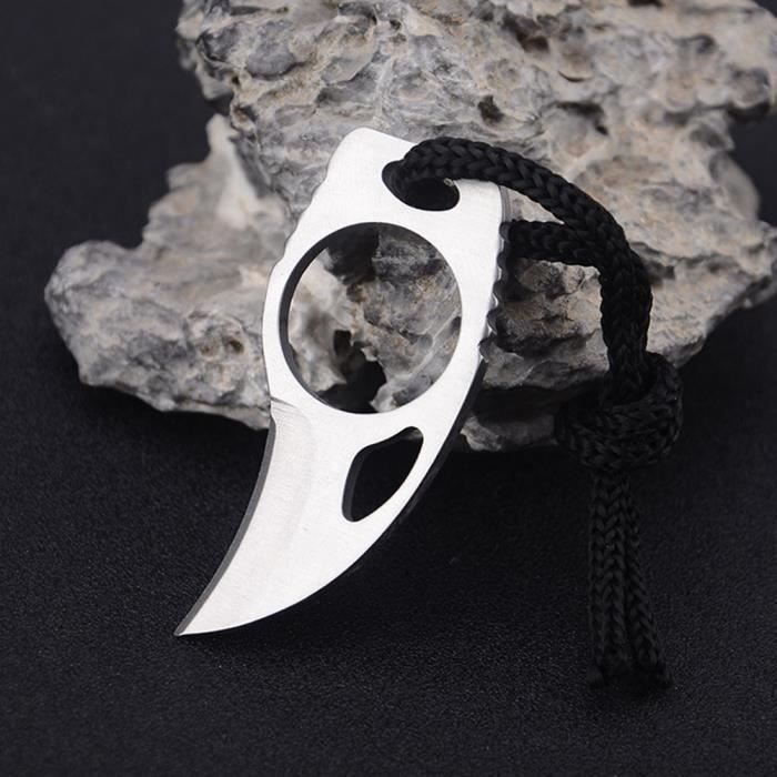 Mini bague a la main de combat Karambit en plein air de camping en plein air couteau polyvalent pratique argent Cdiscount Telephonie