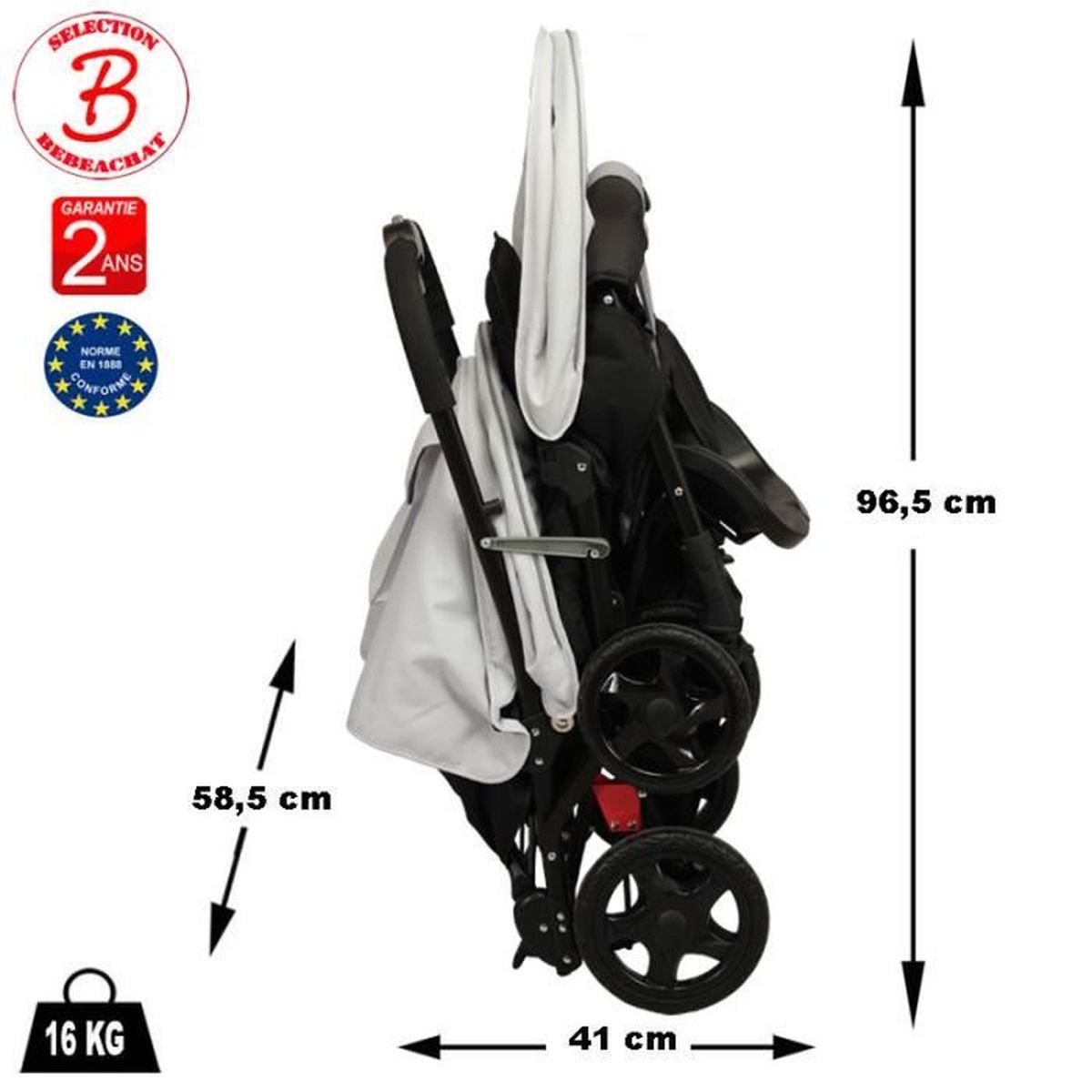 poussette double age différent