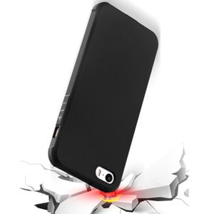 Coque pour iPhone 5,5S,SE (2016-2019) Protection souple Antichocs -Noir