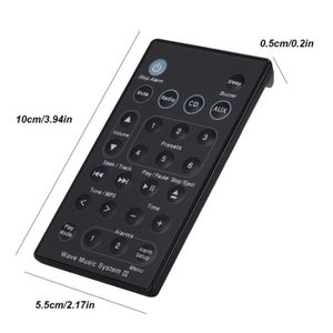 Telecomando Ricambio Per Bose Wave Music System III - Nero, Include Batteria CR2025