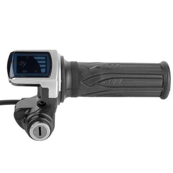 Poignée d'accélérateur pour guidon, 36 V Demi-Twist avec indicateur d'alimentation LED, verrouillage à clé pour vélos électriques, scooters Poignée d'accélérateur pour guidon, 36 V Demi-Twist avec indicateur d'alimentation LED, verrouillage à clé pour vélos électriques, scooters
