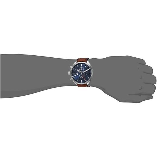 Diesel Homme Chronographe Quartz Montre avec Bracelet en Cuir DZ4470 , -  Achat/vente montre - Cdiscount