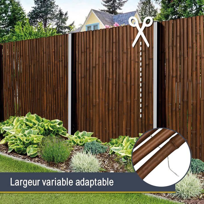 Sol Royal Premium Bamboe Tuinscherm 100x250 cm Helder Glanzend – Geharde Bamboestokken 2-3cm Hoge Kwaliteit Weerbestendige Privacy Scherm Bamboe Binnen & Buiten Balkonscherm – B99