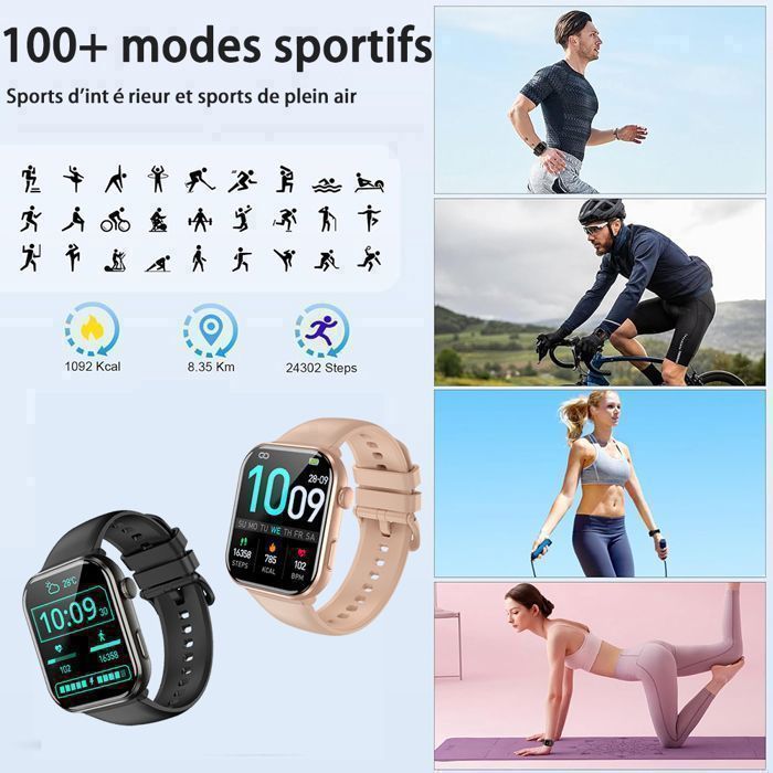 Montre Connectée Homme Avec Appels Bluetooth 5.1, 2022 XINGHESF 1.7