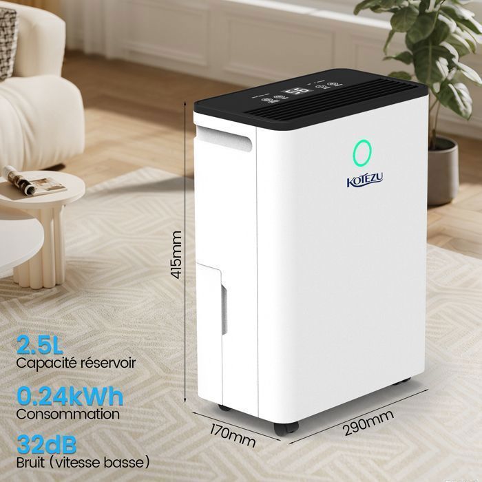Randaco Déshumidificateur Compresseur Déshumidificateur De Chantier Ecran Electrique 26 Ljour 92166854
