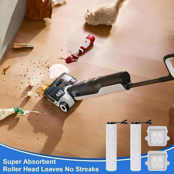 Rouleau Brosse Et Filtre HEPA De Rechange Pour Roborock F25 - Compatible ACE/RT/LT/ALT/GT/XT/Combo - Lot 5 Accessoires