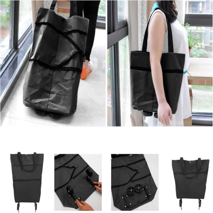 Sacs à Roulettes Pliables, Sac De Courses à Roulettes, Chariot De